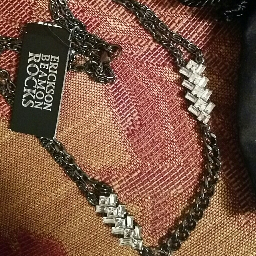 Erickson Beamon Rocks Crystal necklace Nwt - Picture 3 of 4